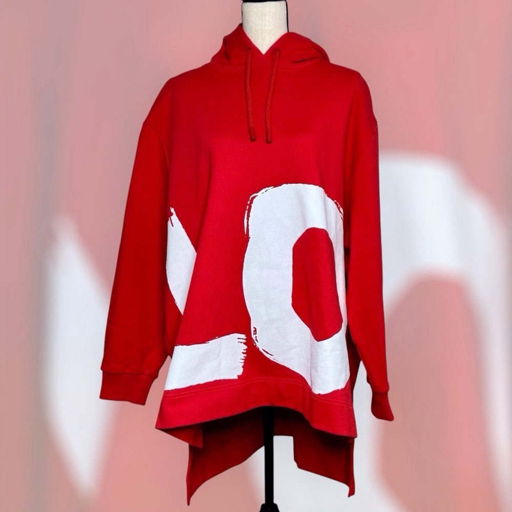 BURBERRY LOVE Hooded Oversized Sweatshirt Red St Valentine's Day NWT - Medium - Picture 3 of 15